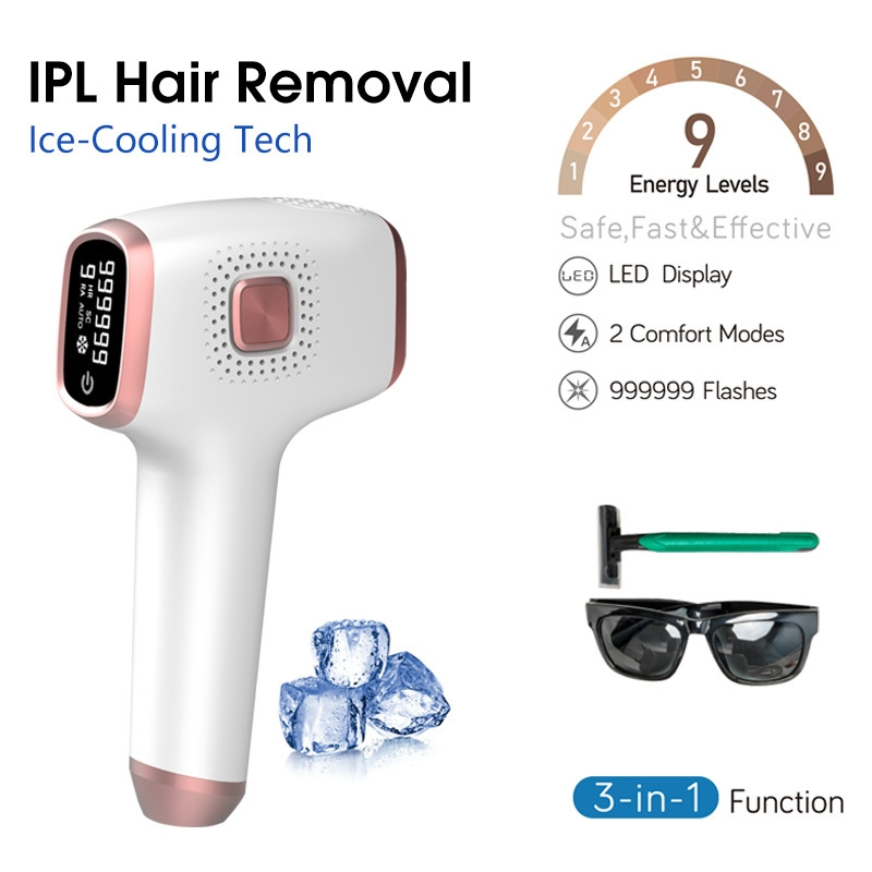 Removedor de pelos compacto multifuncional para rejuvenescimento da pele, epilador doméstico, OEM, certificado CE