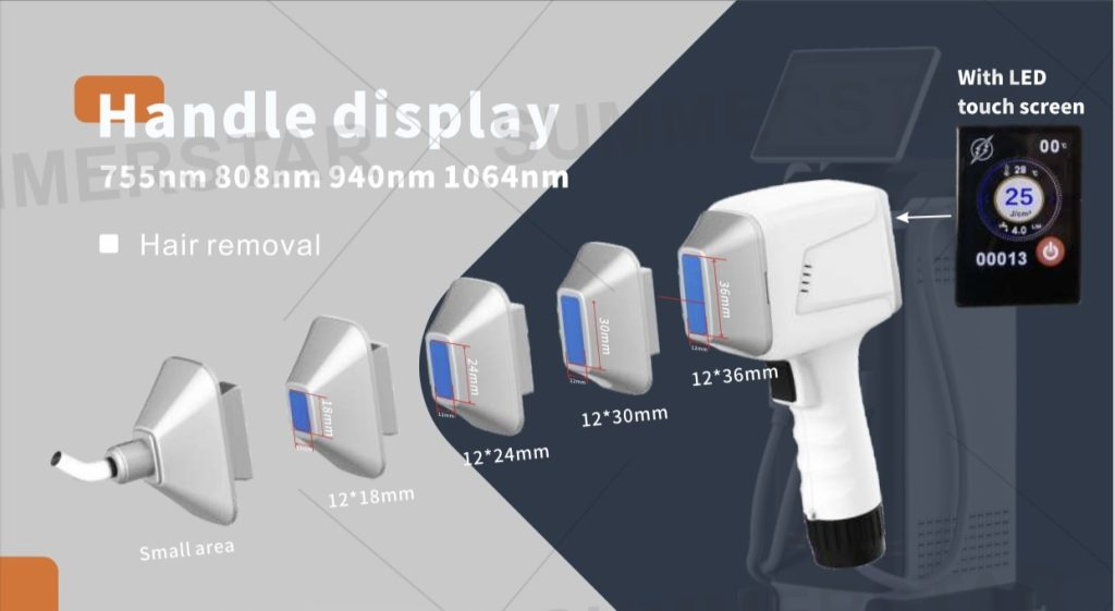 Máquina de Remoção de Cabelo 808nm 940nm 755nm Laser Diodo Coreano Ice 4 Ondas 10 Barra 1064nm Laser para Uso Doméstico ou Comercial Dispositivos de Laser de Beleza