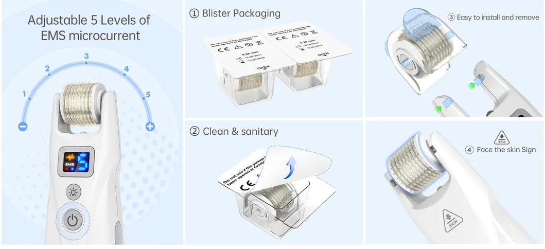 Dispositivo de Microneedling Facial para Tratamento de Crescimento Capilar Aprimorado