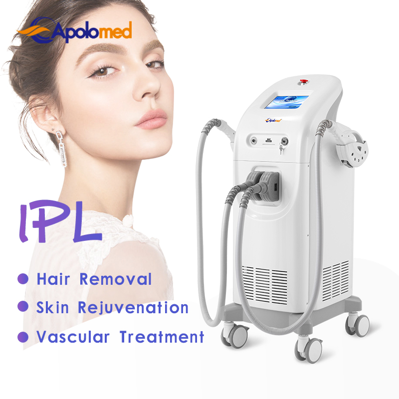 Equipamento de Beleza IPL com Duplas Alças para Remoção de Cabelo e Tratamento de Pele em Salão