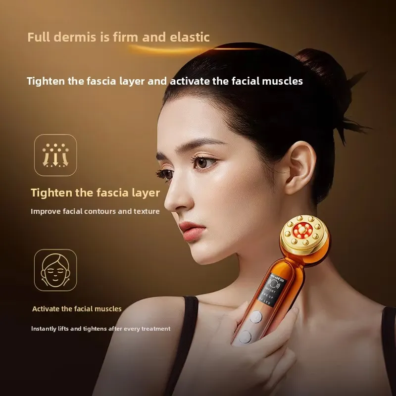 Dispositivo de Lifting Facial 3-in-1 com Terapia de Luz LED + EMS + RF