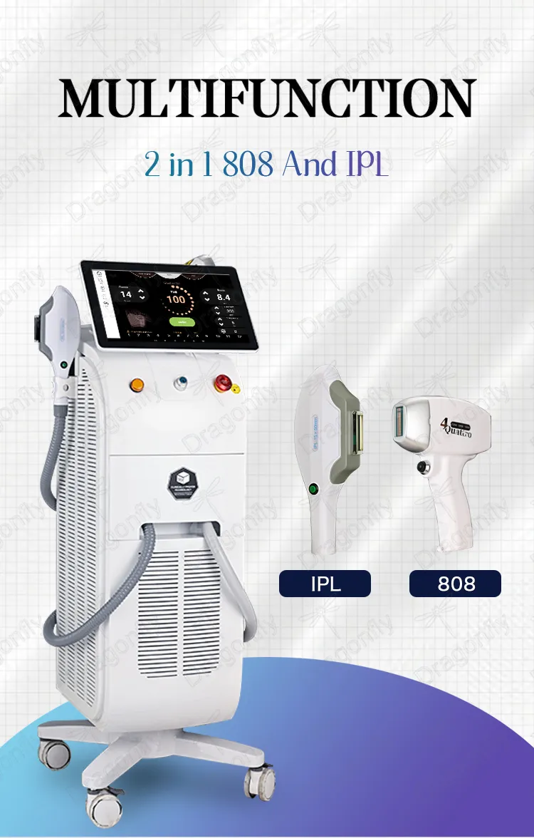 Dispositivo de Remoção de Pelo a Laser de Diodo IPL UK 2in1