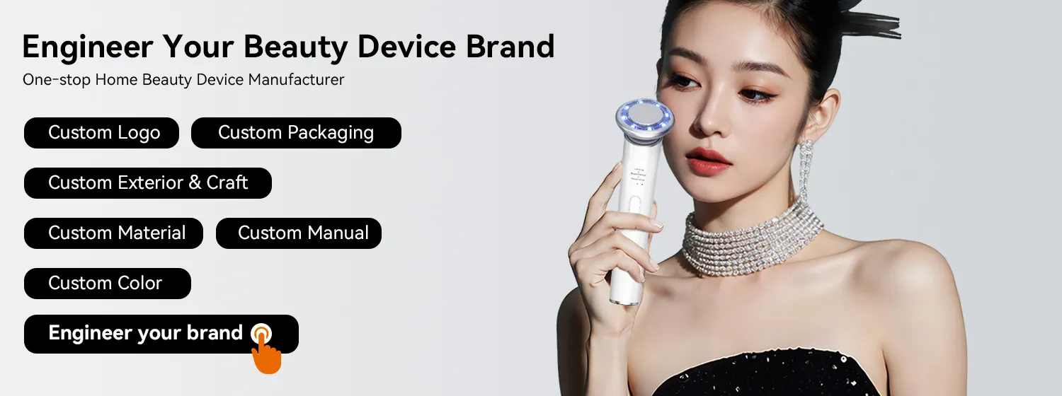 Fabricante OEM ODM 3-in-1multifunctional Dispositivo de Beleza para o Lar com Massajador Facial de Microcorrente para Levantamento de Rosto e Pescoço, Firmador de Pele