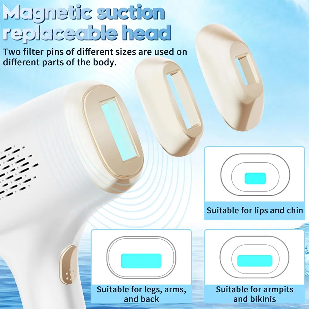 Dispositivo de Remoção de Cabelo Facial e Corporal IPL Frio e Indolor para Uso Doméstico