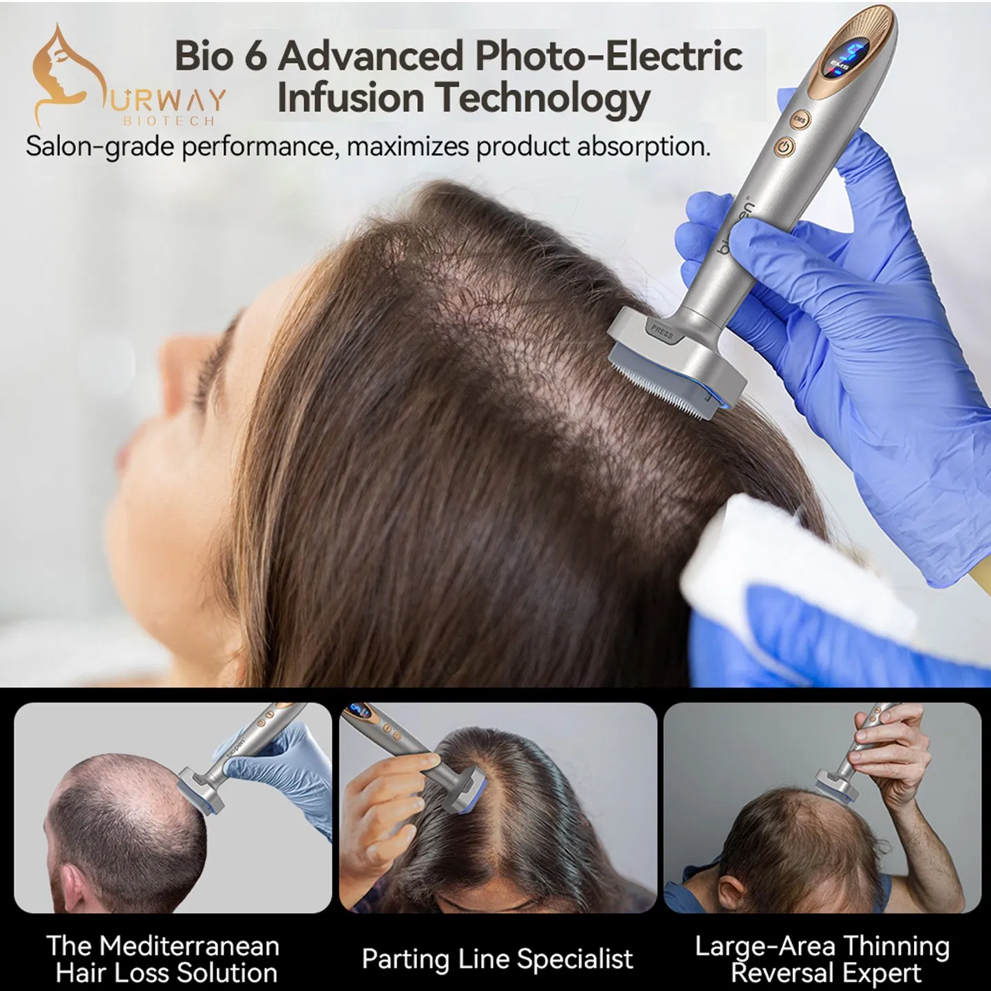 Biopen 6 Dispositivo Elétrico de Microneedle para Clareamento de Cicatrizes e Cuidados com a Pele Anti-Envelhecimento