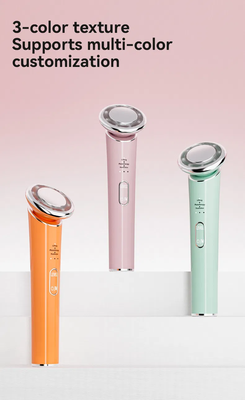 Fabricante OEM ODM 3-in-1multifunctional Dispositivo de Beleza para o Lar com Massajador Facial de Microcorrente para Levantamento de Rosto e Pescoço, Firmador de Pele