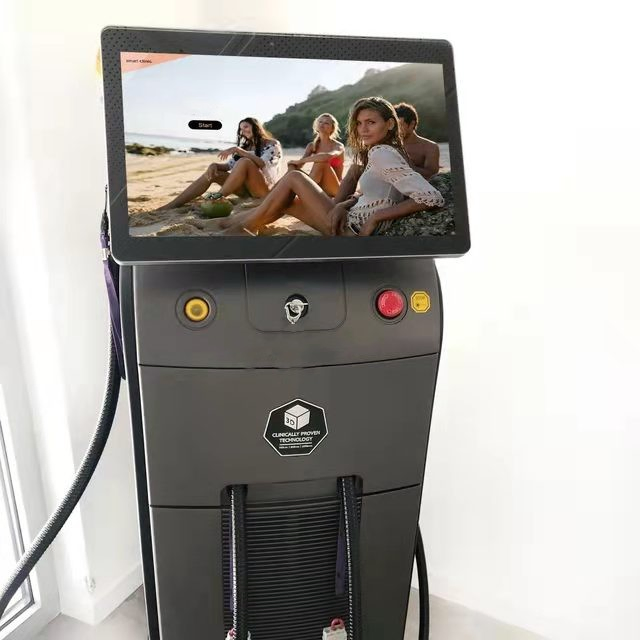 755 808 1064 Melhor Dispositivo de Remoção de Cabelo a Laser Diode Permanente e Indolor