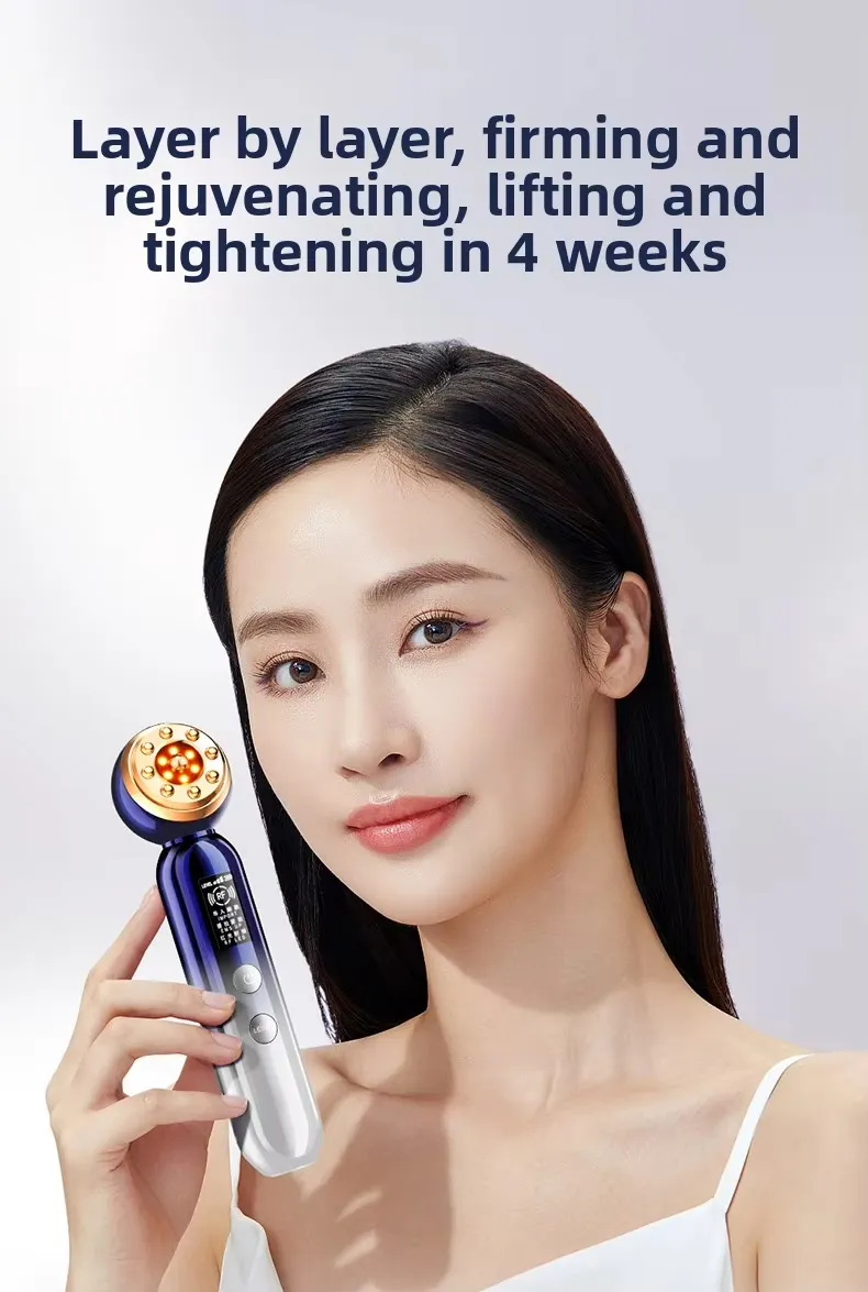 Dispositivo de Lifting Facial 3-in-1 com Terapia de Luz LED + EMS + RF