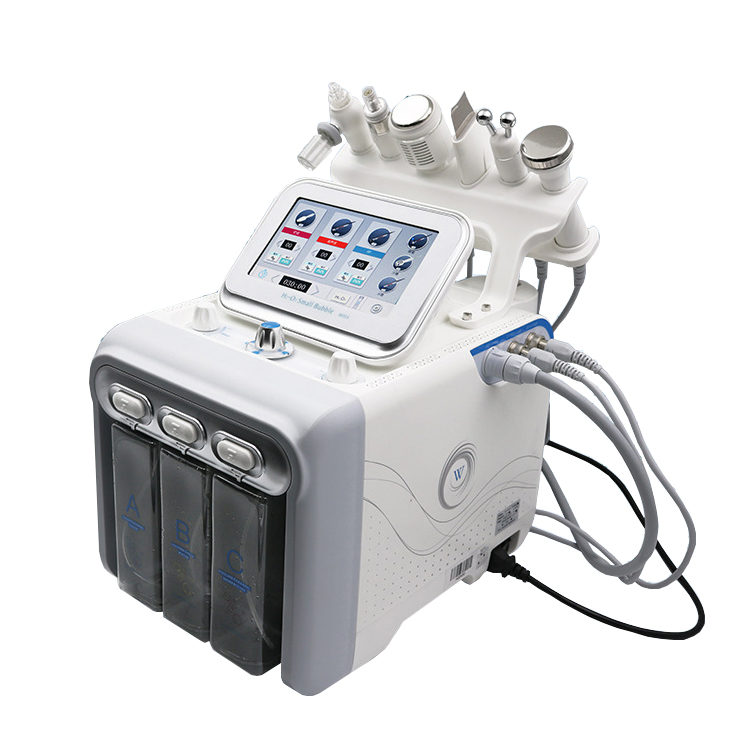 6 em 1 Dispositivo Facial de Beleza Hydra com Jato de Peeling Aqua e Martelo Frio RF
