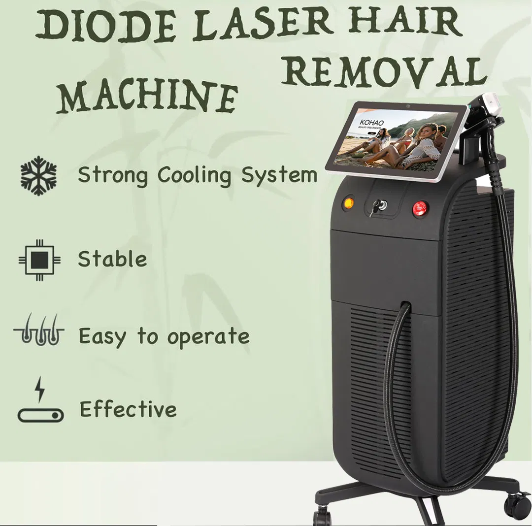 Dispositivo de Remoção de Pelo a Laser Diode de Preço de Fábrica Chinês Três Ondas 755nm 808nm 1064nm