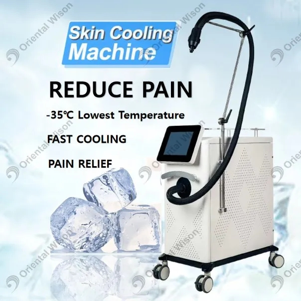 2026 Máquina de Resfriamento de Pele Profissional Air Cooler Zimmer, Máquina de Terapia Cryo, Máquina de Resfriamento de Pele Usada com Remoção de Pelo a Laser