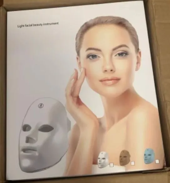 Máscara Facial de Terapia LED de Cores OEM 7 Dispositivo de Beleza de Rejuvenescimento da Pele