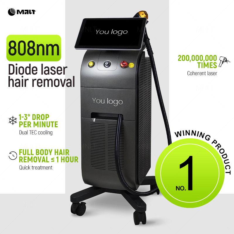 Equipamento de Beleza para Remoção de Cabelo com Laser Diode Médico para Salão de Beleza - 4 Comprimento de Onda 755+808+940+1064nm com Dispositivo de Beleza Certificado pela FDA CE ISO RoHS