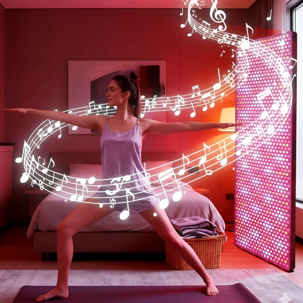9 Painel de Terapia com Luz LED Azul e Vermelha para Rejuvenescimento da Pele, OEM Humidade Reprodução de Música Lâmpada Infravermelha para Alívio da Dor em Todo o Corpo Dispositivo PDT Atacado