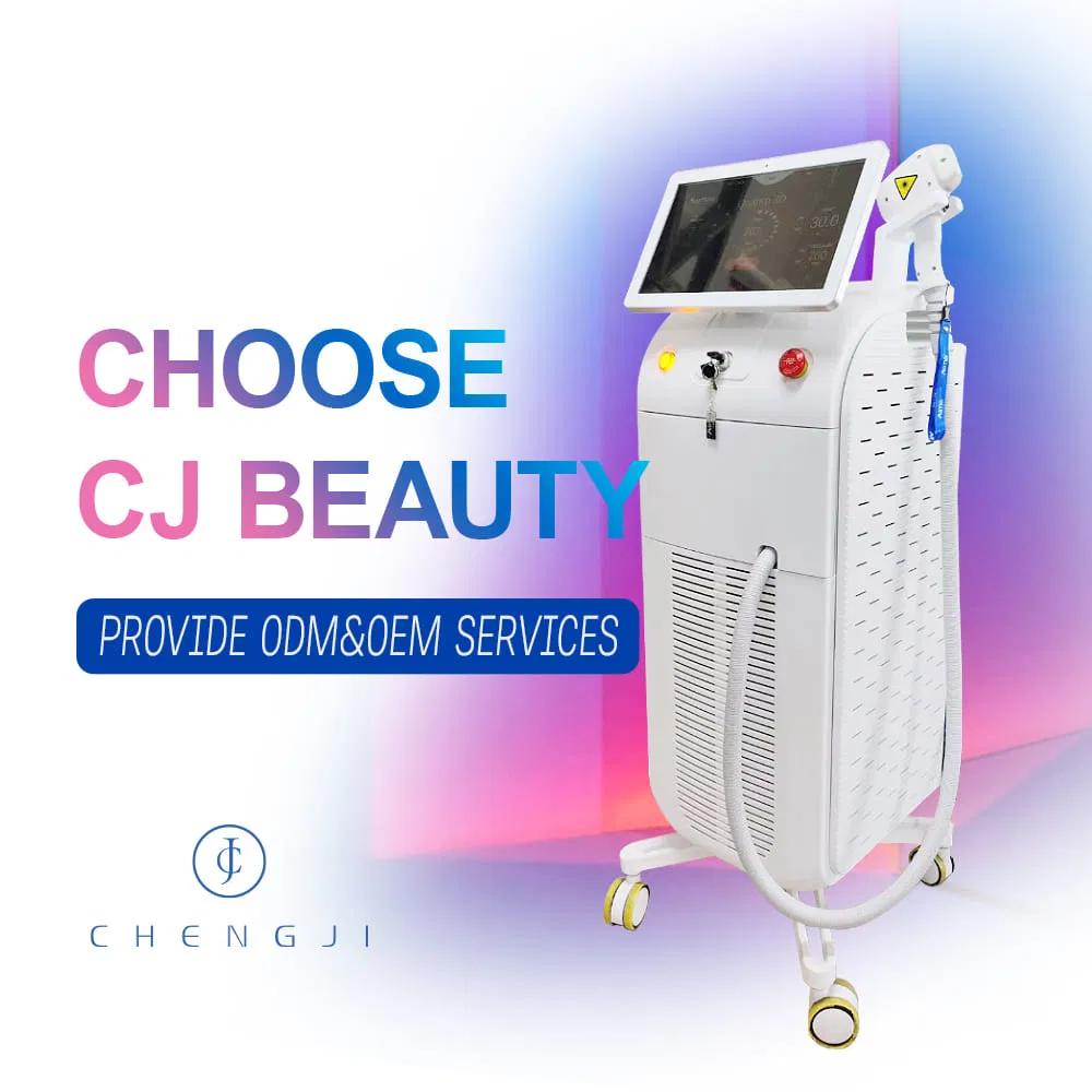 Máquina de Remoção de Cabelo a Laser de Titânio Cj 755 808 1064nm 3 Dispositivo de Remoção de Cabelo a Laser Permanente
