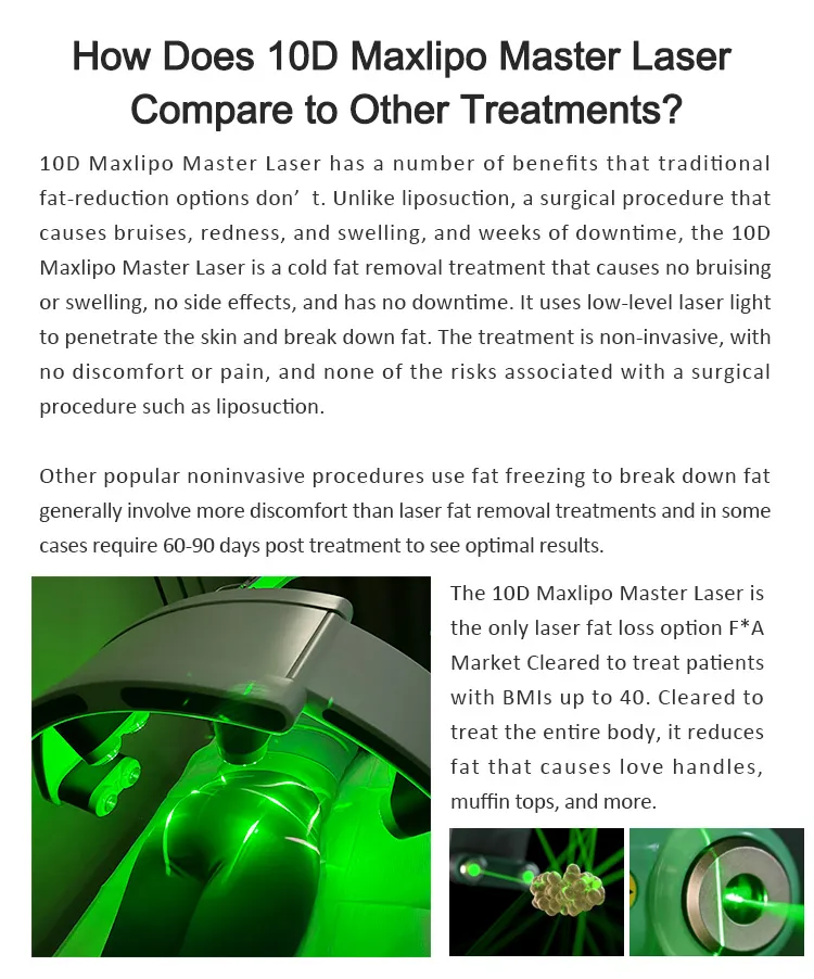 10d 532nm Dispositivo de Slimming a Laser para Redução de Celulite e Perda de Peso