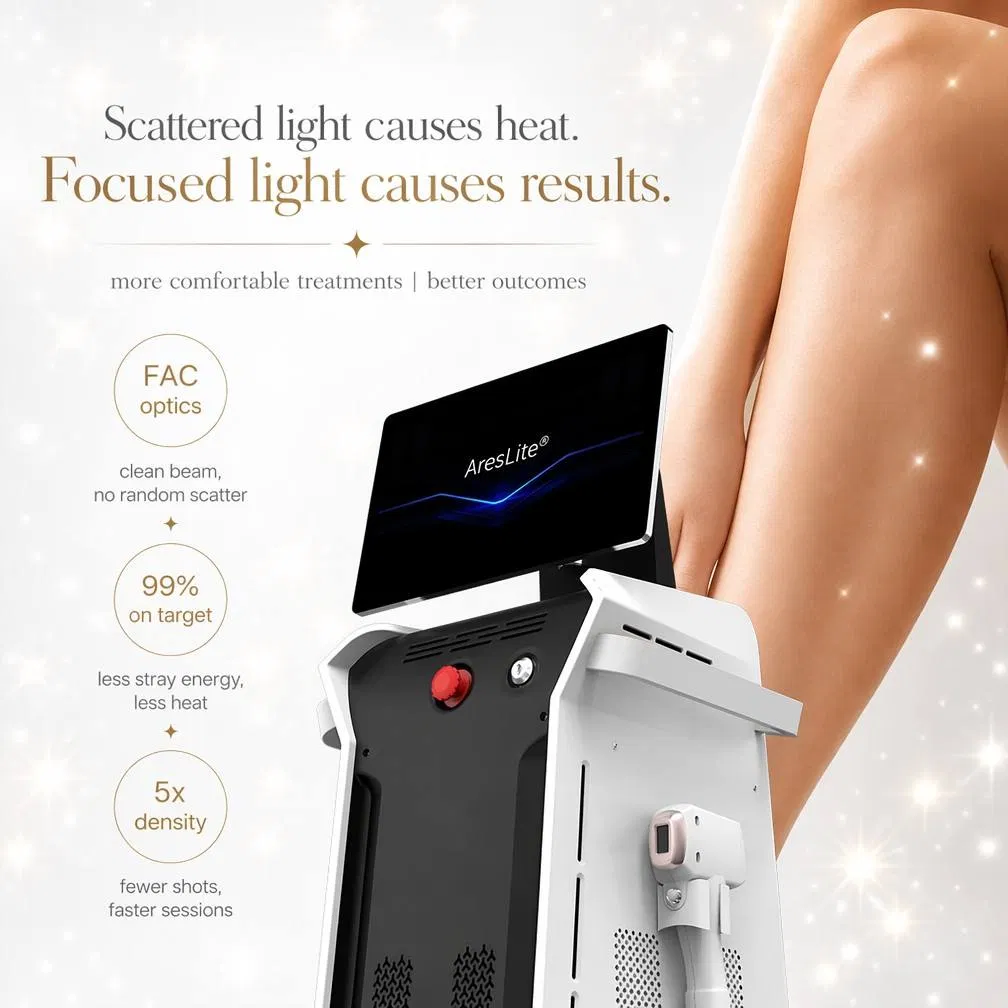Professional Beauty Salon Laser Epilator Areslite Diode for Epilation with 4000W Non Crystal Tech
