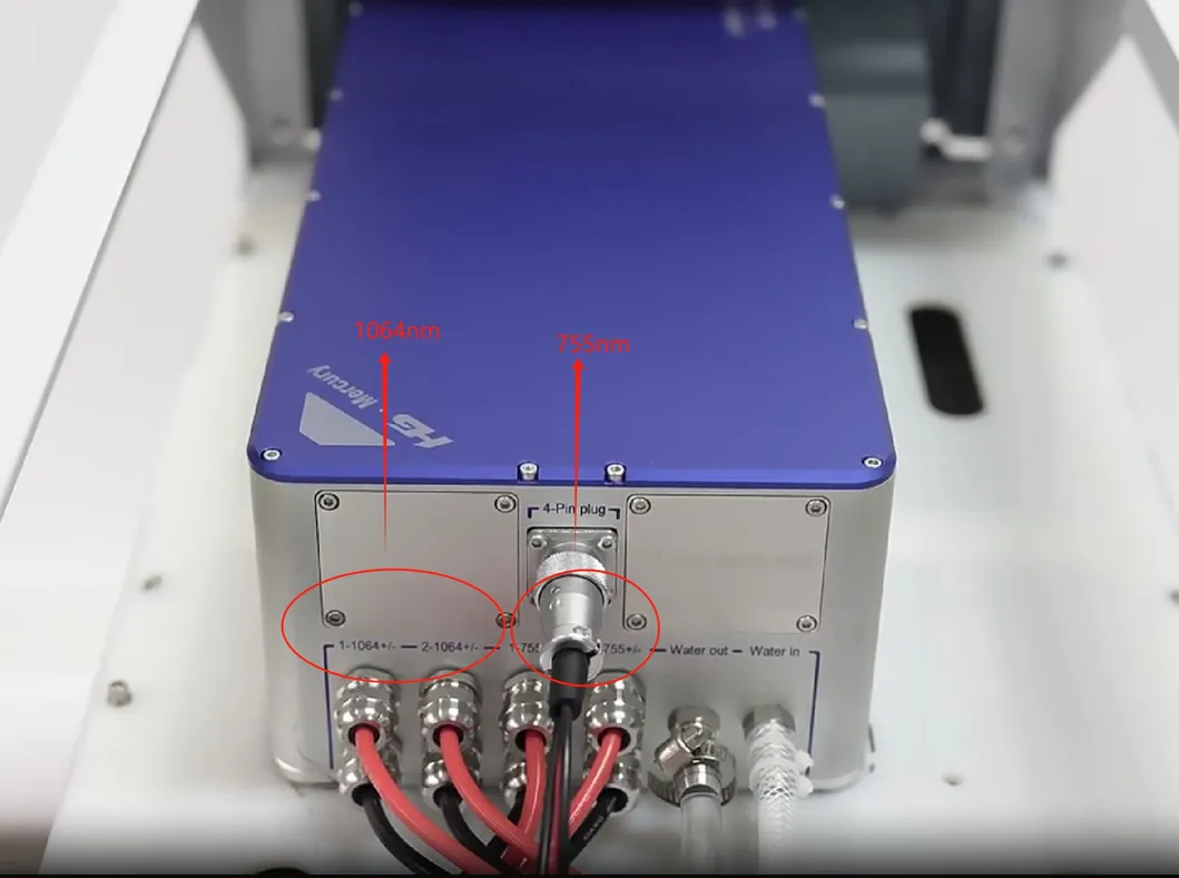 Remoção de pelos a laser com dispositivo de laser de pele de longa pulsação ND YAG Alexandrite 755 Nm