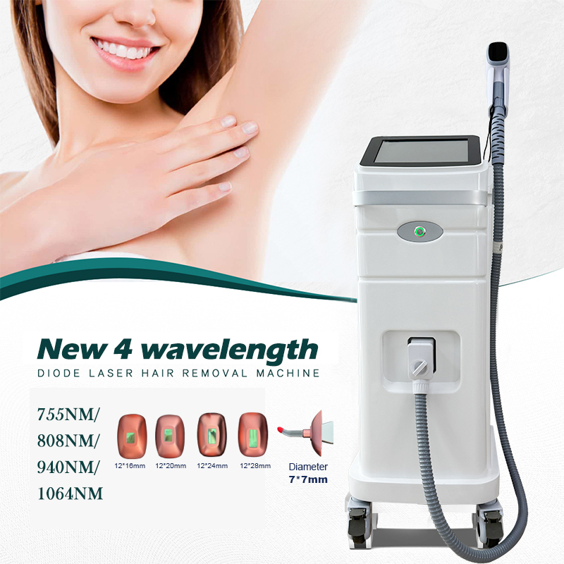 Remoção de Cabelo a Laser com Laser Diode Vertical 808 Máquina de Remoção de Cabelo a Laser com Laser Alexandrite Tec Cooling 755nm