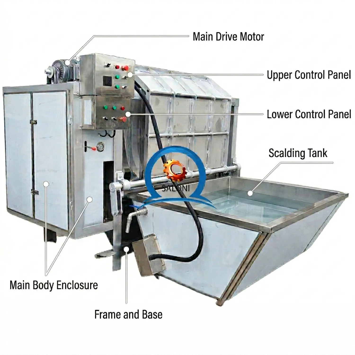 Máquina Profissional de Remoção de Pelos de Porco para Açougue de Processamento de Carne