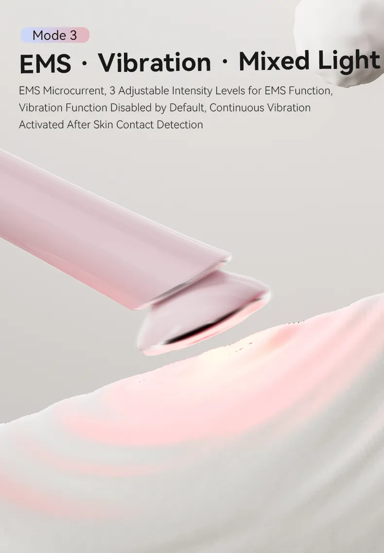 Fabricante OEM ODM 3-in-1multifunctional Dispositivo de Beleza para o Lar com Massajador Facial de Microcorrente para Levantamento de Rosto e Pescoço, Firmador de Pele