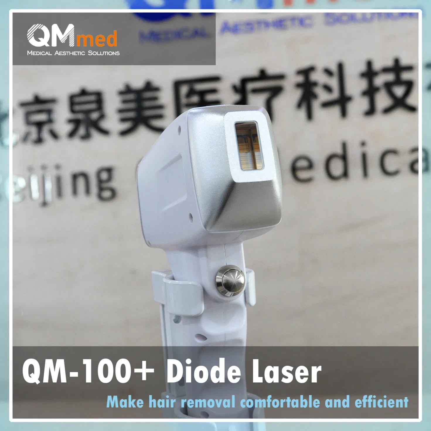 Qm-100+ 2026 Máquina de Remoção de Pelo a Laser de Diodo Portátil 808nm Comprimento de Onda Triplo Quádruplo Opcional 1000W1200W1600W Dispositivo de Fonte de Alimentação a Laser