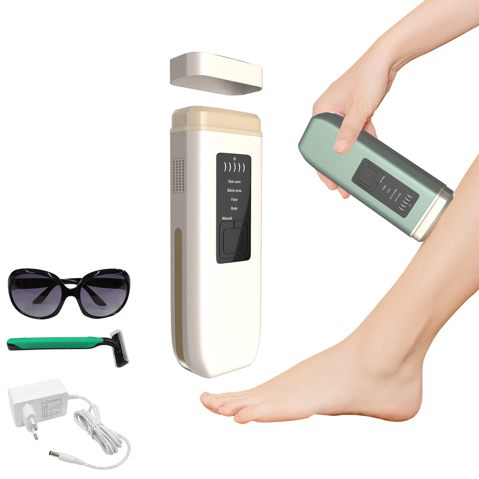 Melhor Dispositivo de Remoção de Cabelo IPL para Uso Doméstico com Rejuvenescimento da Pele e Ponto de Congelamento Portátil