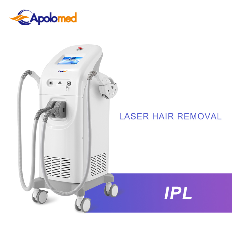 Equipamento de Beleza IPL com Duplas Alças para Remoção de Cabelo e Tratamento de Pele em Salão