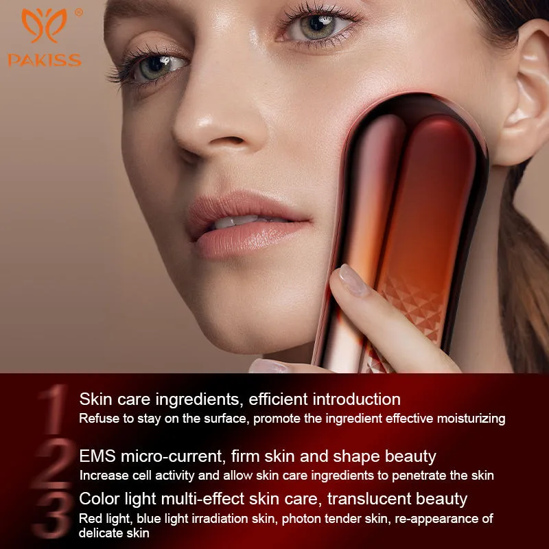 Dispositivo de Beleza Microcorrente Pakiss EMS Recarregável para Lifting Facial