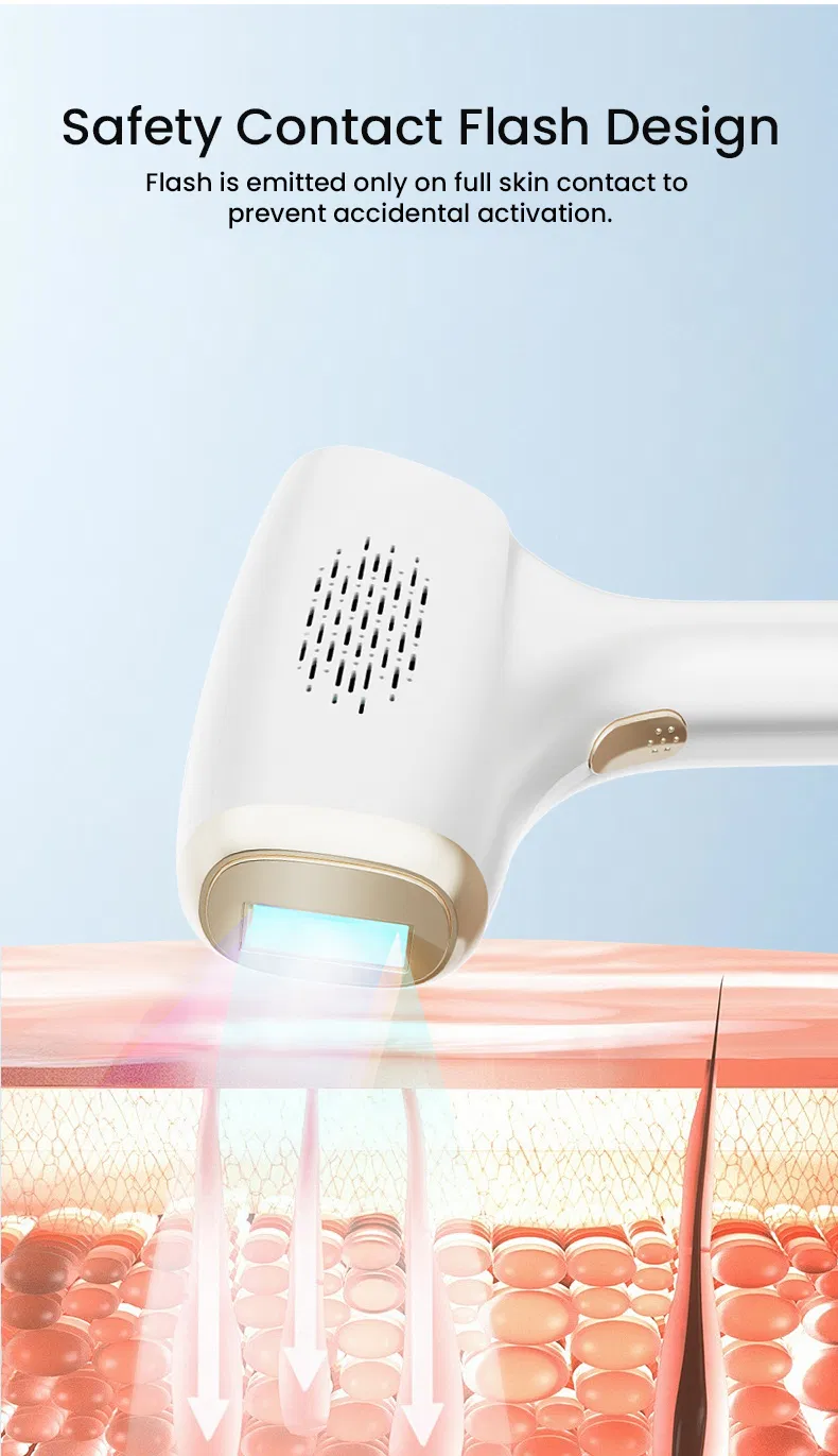 Dispositivo de Remoção de Cabelo Facial e Corporal IPL Frio e Indolor para Uso Doméstico
