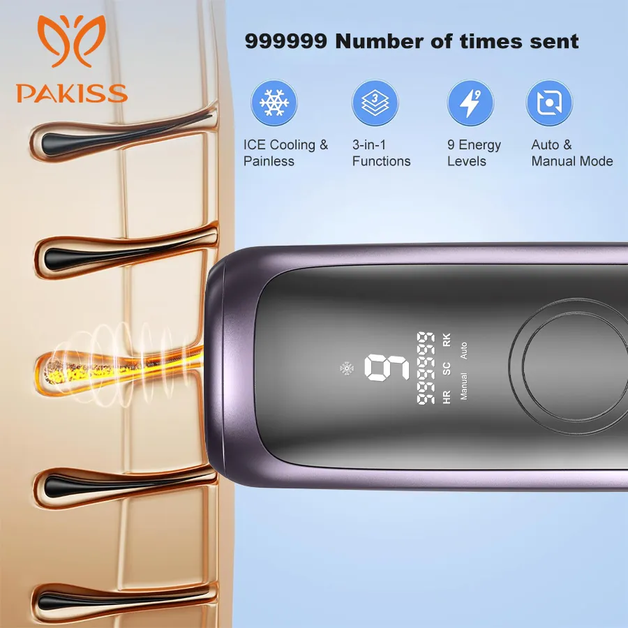 at-Home Permanent Sapphire Ice-Cooling IPL Hair Removal Device