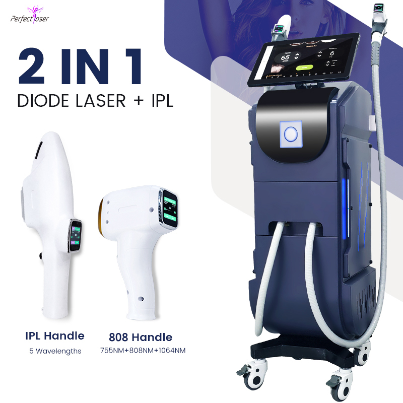 CE/FDA/RoHS 808nm 1064nm Dispositivo Personalizável de Remoção Rápida de Pelos a Laser IPL