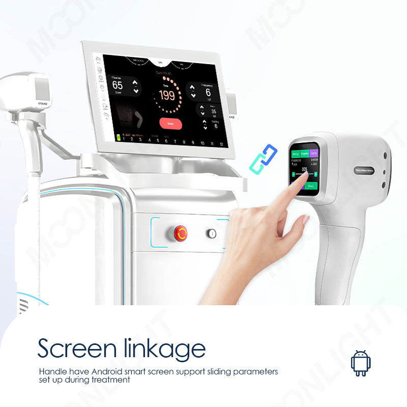 OEM/ODM Melhor Laser Médico para Uso em Salão de Beleza 808nm Remoção de Cabelo a Laser 4 Onda para Máquina de Remoção de Cabelo a Laser de Diodo com Poderosa Função de IA Equipamento para Salão de Beleza