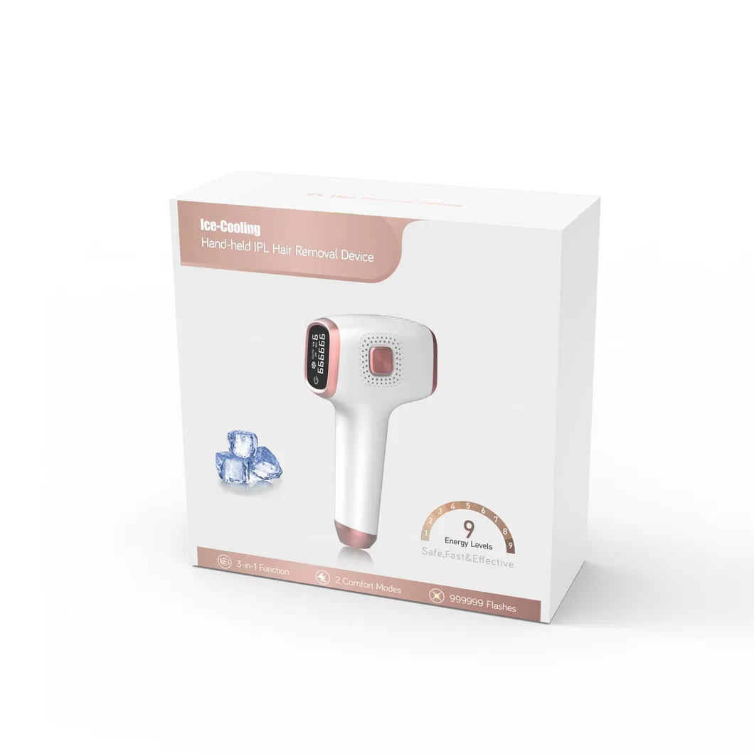 Dispositivo de Remoção de Pelo IPL com Resfriamento a Gelo, Sem Queimaduras, Seguro para Pele Sensível, Removedor de Pelo para o Corpo Inteiro, OEM