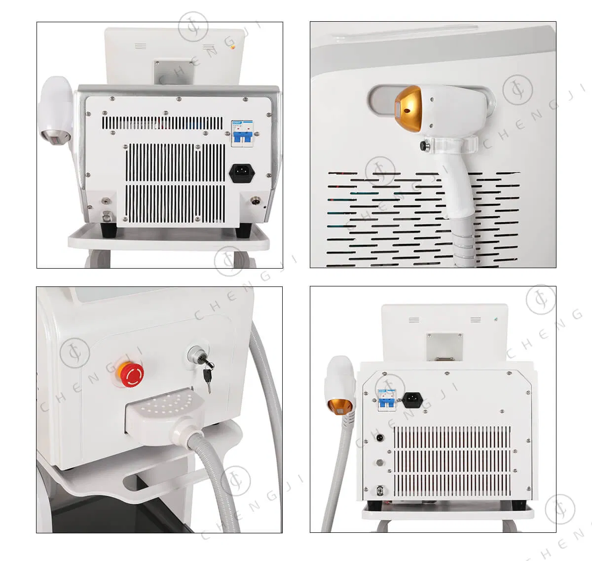 Dispositivo de Remoção de Cabelo a Laser Diode Portátil e Indolor de Três Ondas 808nm 755nm 1064nm Equipamento de Beleza para Salão
