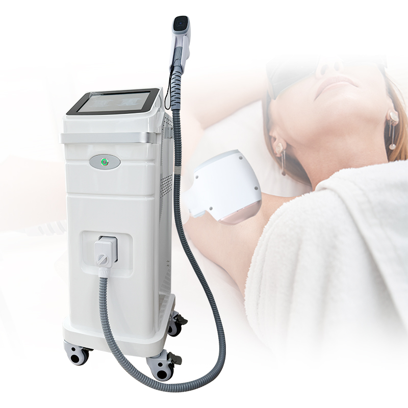 Remoção de Cabelo a Laser com Laser Diode Vertical 808 Máquina de Remoção de Cabelo a Laser com Laser Alexandrite Tec Cooling 755nm
