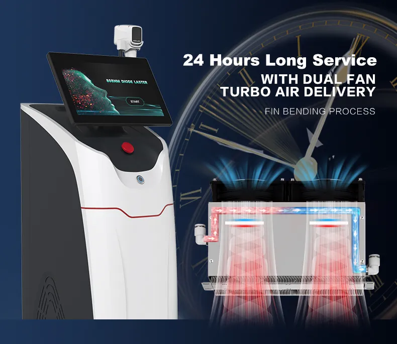 Último 3 Equipamento de Salão de Beleza para Remoção de Pelo a Laser de Diodo de Comprimento de Onda