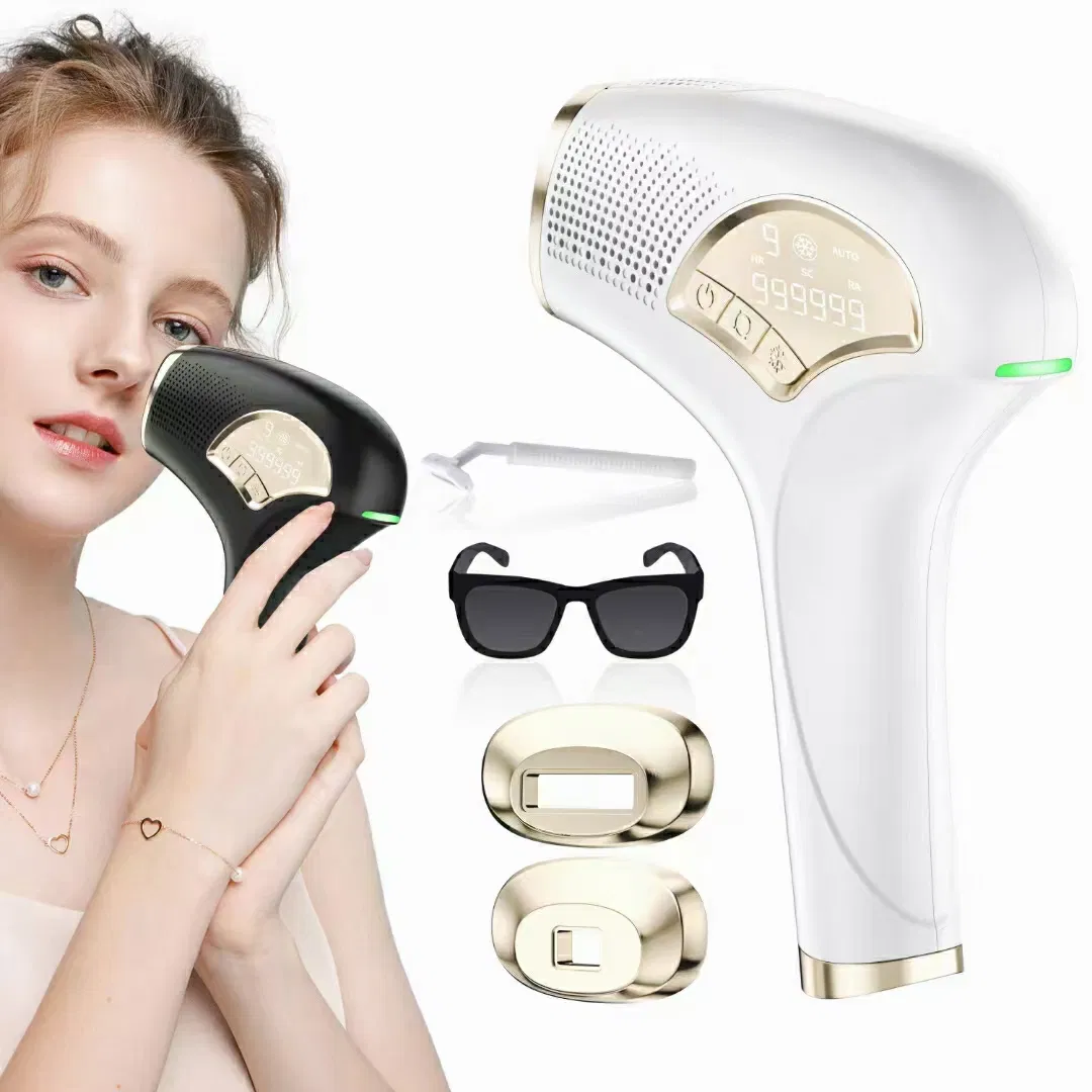 Máquina de Beleza Portátil para Depilação Painless Multifuncional Dispositivo de Remoção de Cabelo a Laser IPL