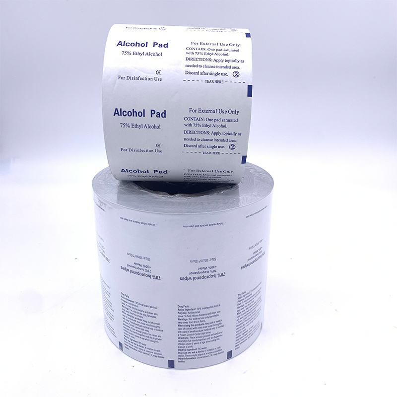 Embalagem Estéril Fabricada na China Grau Médico À Prova D'Água Papel Alumínio em Favo de Mel / Swab de Iodo / Toalhetes Úmidos / Removedor de Unhas / Embalagem / Papel de Embalagem