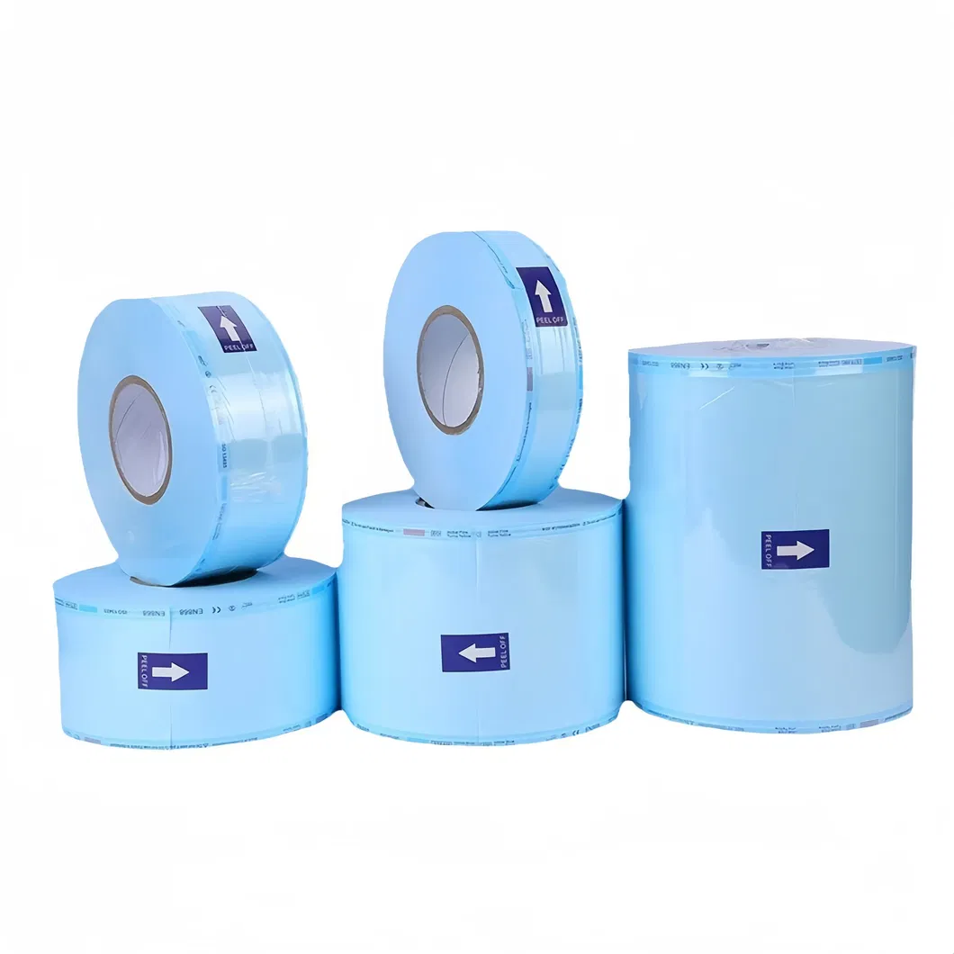 Papel Médico + Filme Azul Autoclave Esterilização Selagem a Calor Bolsa Rolos