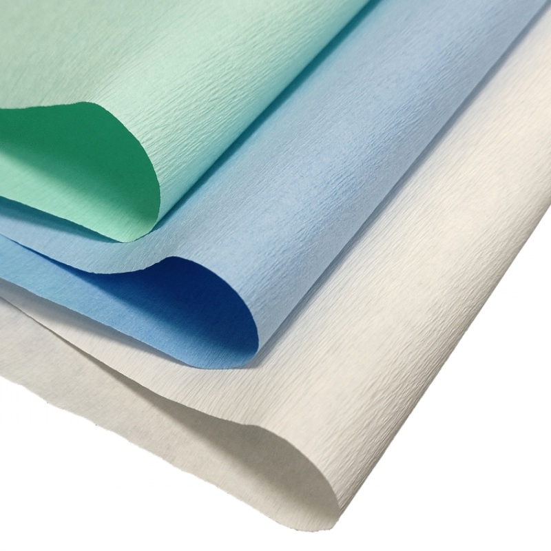 Embalagem de Instrumentos Médicos Papel Crepe nas Cores Branca, Verde e Azul