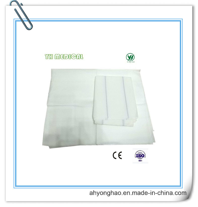 Lençol descartável de papel e plástico