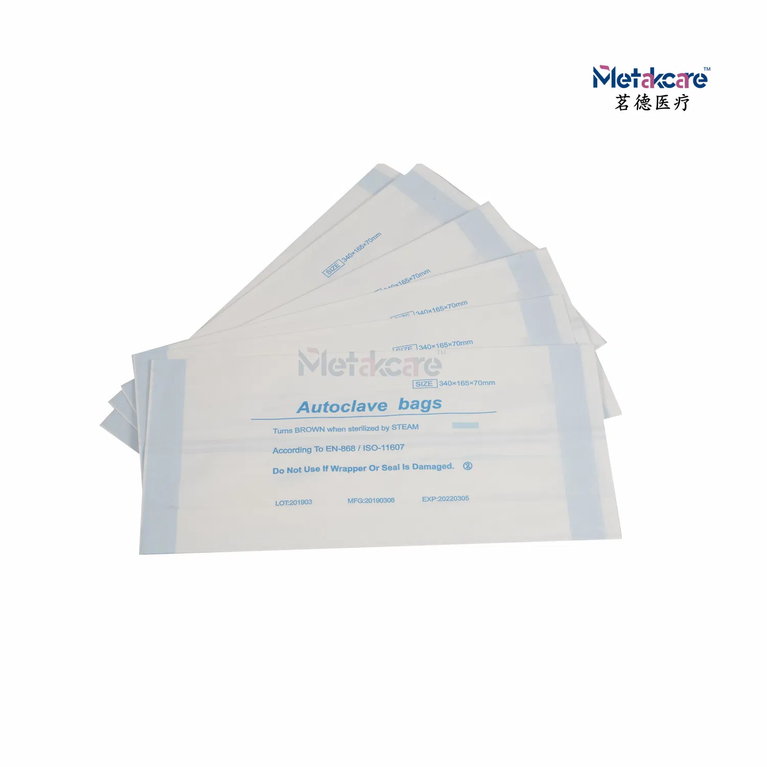 Sacos de Pouch Planos de Papel Populares Rolos Sacos Auto Selantes de Esterilização (090260)