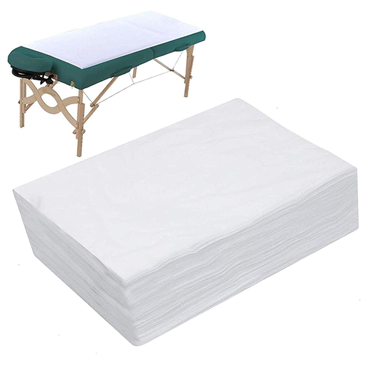 Uso de Cama de Massagem Lençóis Descartáveis de Não Tecido para SPA 72"X32" Lençol Descartável para Mesa