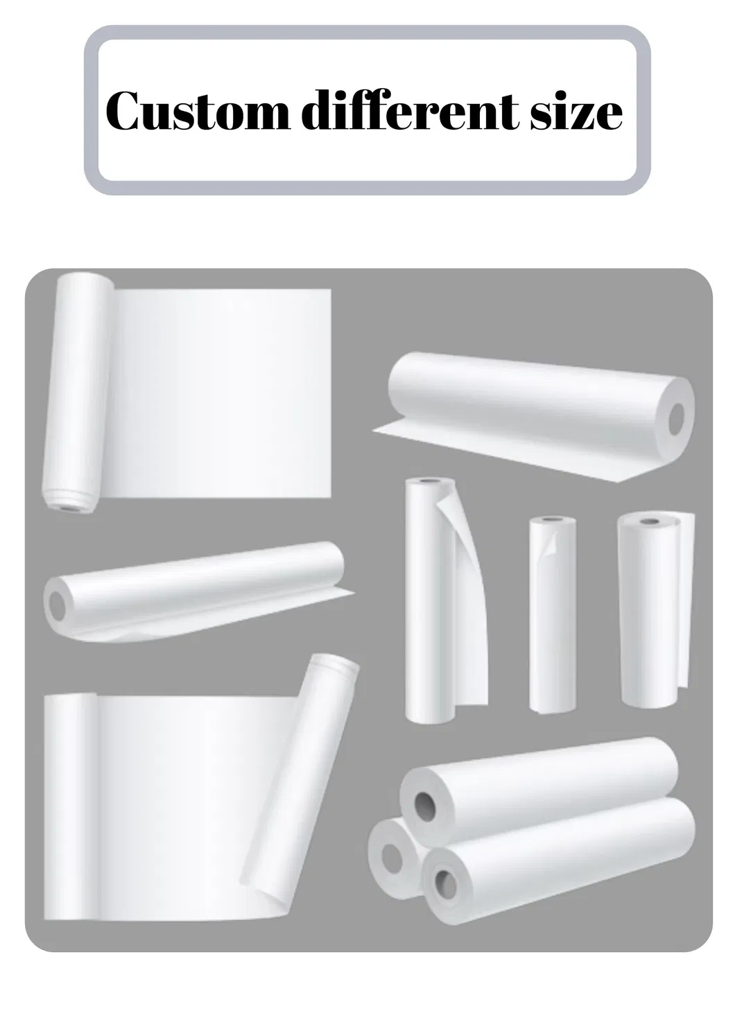 30-40GSM Rolo de Papel Descartável para Massagem para Fornecimentos de SPA