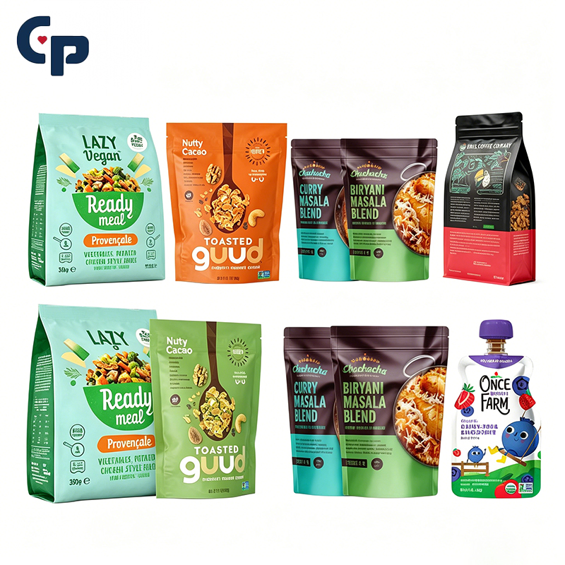 Embalagem de Filme Flexível de Plástico Personalizado Impressa em Alumínio Papel Kraft para Rolo de Alimentos para Animais de Estimação, Médico, Sorvete, Chá, Café, Saco de Grãos, Doypack, Pouch, Sachet