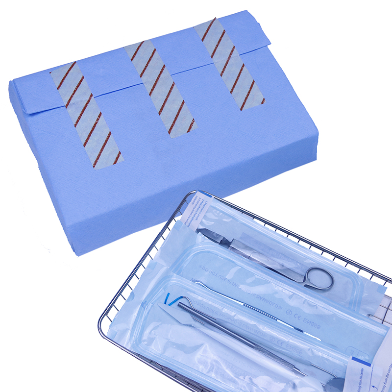 Papel crepom cirúrgico médico com diferentes cores