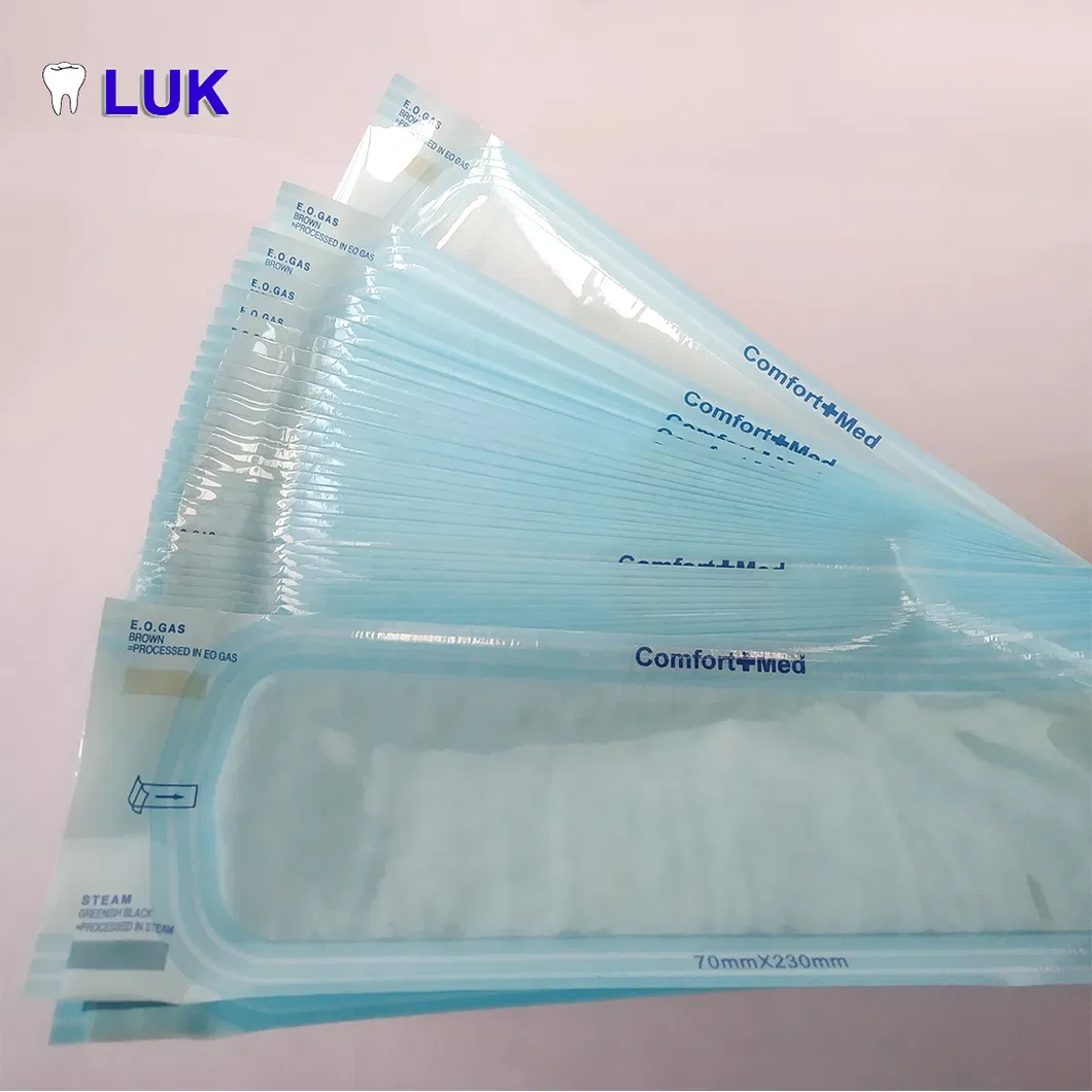 Venda Quente Saco de Esterilização Dental Descartável Auto Selante 70X230mm