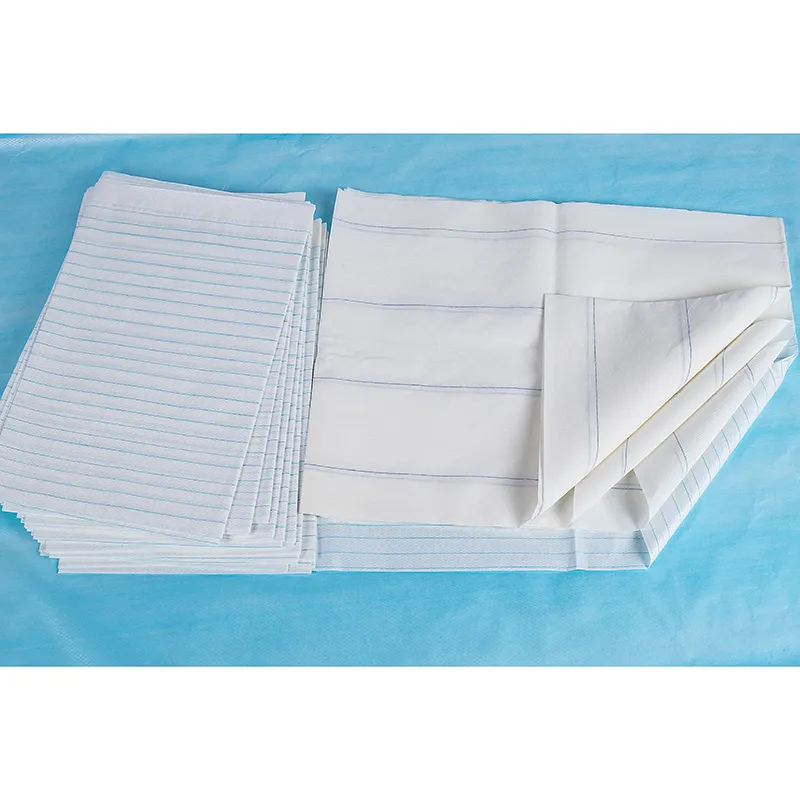 Lençol descartável de papel e plástico