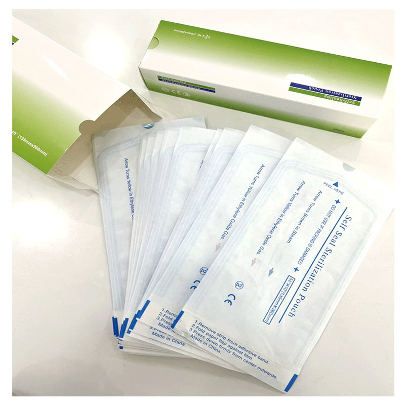 Pouches adesivas planas descartáveis para autoclave dental de grau médico